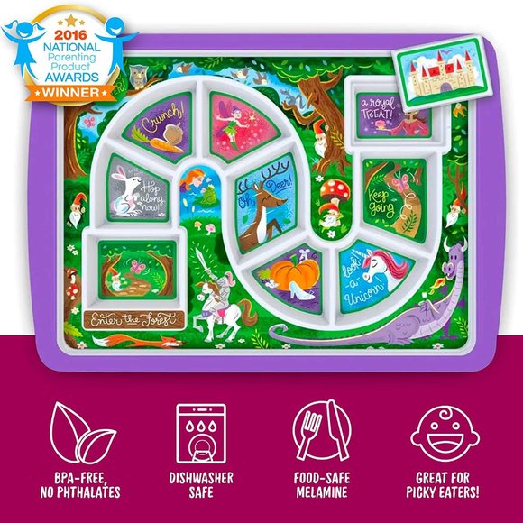 Genuine Fred DINNER WINNER Kids' Dinner Tray / Enchanted Forest Hero NWT - Picture 3 of 6